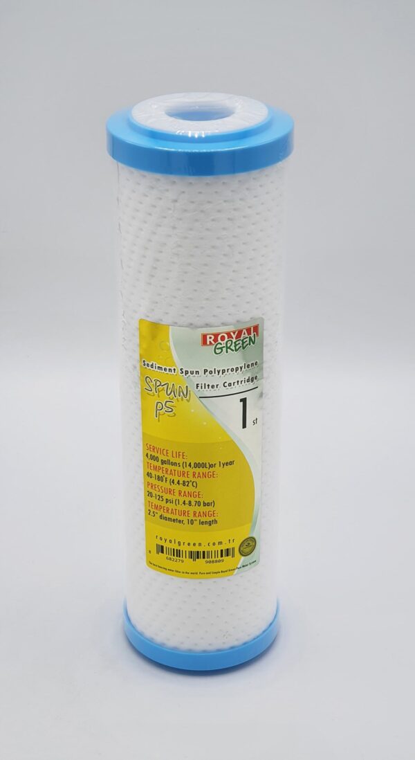 Kapaklı 10 inch Housing Tipi Royal Green p5 Spun filtre