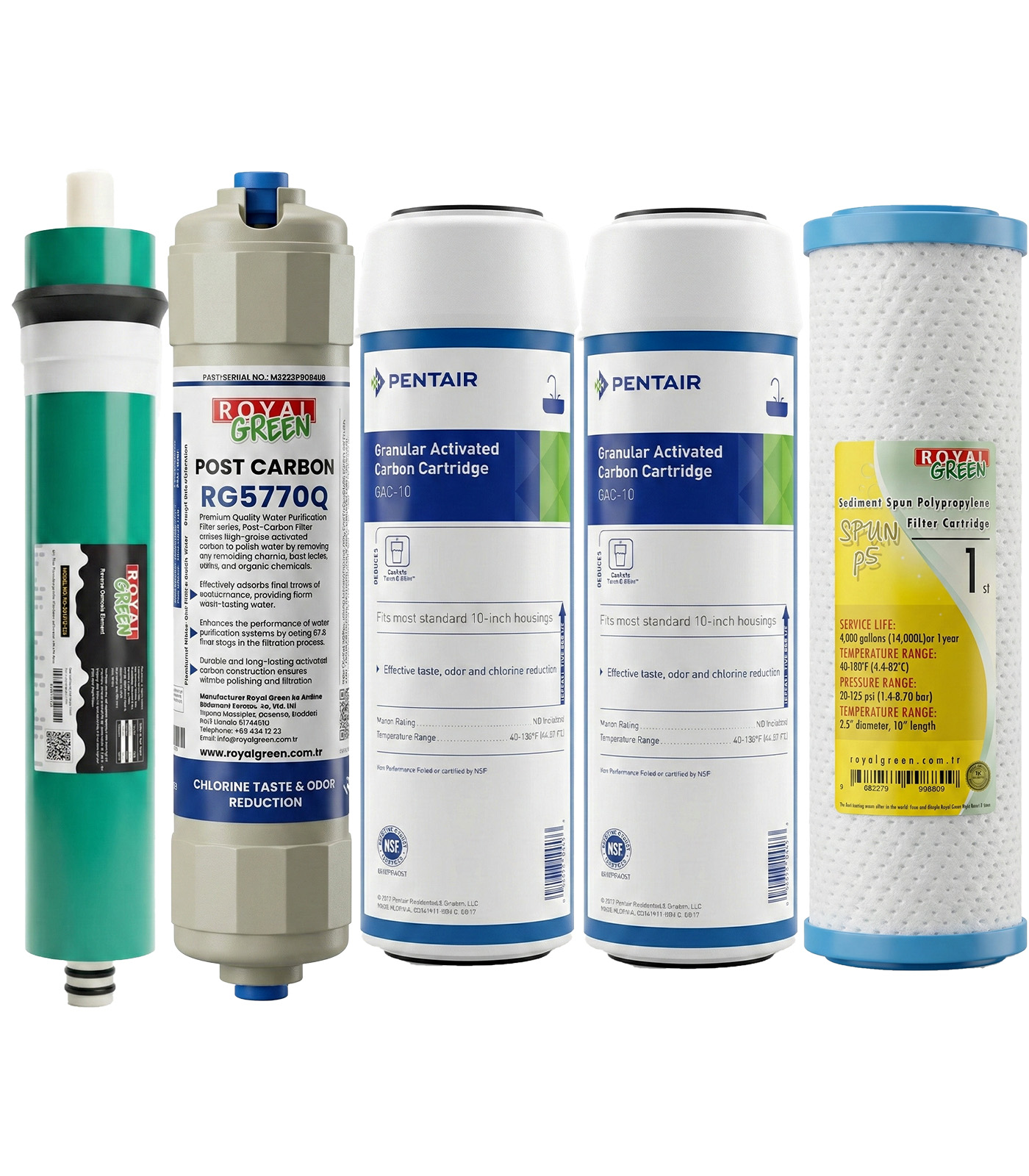 5'li Pentair Filtre Seti 5'li Pentair Filtre Seti