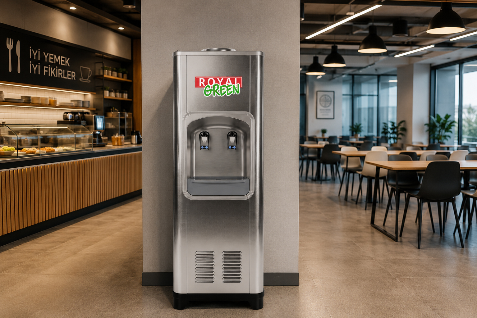Royal Green RO48 Arıtmalı Su Sebili kullanım görünümü
